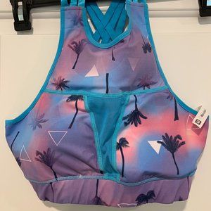 Chestee Padded Sports Bra (tropical print)